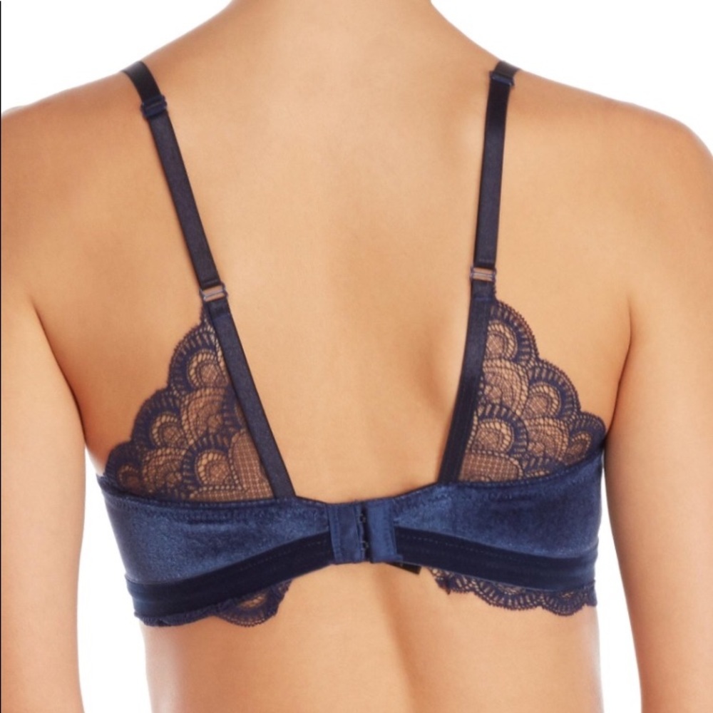 ABS Gatsby velvet lace trim padded bralette - Picture 2 of 8